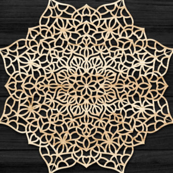 Intra απο ξύλο plywood 3mm-4mm πάχος 3D Mandala για Cricut Δίασταση 30x30 cm INTRAFABR-74286047 - Image 1