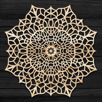 Intra απο ξύλο plywood 3mm-4mm πάχος 3D Mandala για Cricut Δίασταση 30x30 cm INTRAFABR-69579116 - Image 1