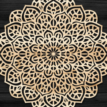 Intra απο ξύλο plywood 3mm-4mm πάχος 3D Mandala για Cricut Δίασταση 30x30 cm INTRAFABR-74286147 - Image 1