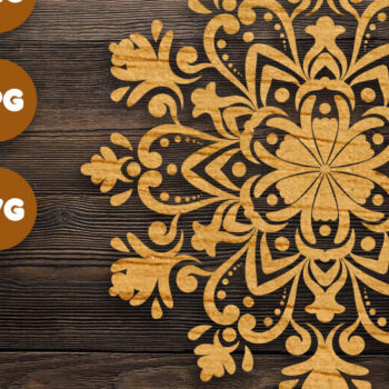 Intra απο ξύλο plywood 3mm-4mm πάχος 3D Mandala για Cricut Δίασταση 30x30 cm INTRAFABR-82627011 - Image 1
