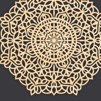 Intra απο ξύλο plywood 3mm-4mm πάχος 3D Mandala για Cricut Δίασταση 30x30 cm INTRAFABR-86059610 - Image 1