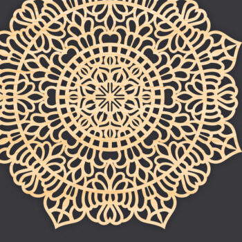 Intra απο ξύλο plywood 3mm-4mm πάχος 3D Mandala για Cricut Δίασταση 30x30 cm INTRAFABR-86059611 - Image 1