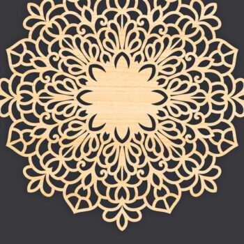 Intra απο ξύλο plywood 3mm-4mm πάχος 3D Mandala για Cricut Δίασταση 30x30 cm INTRAFABR-86059623 - Image 1
