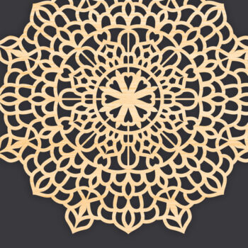 Intra απο ξύλο plywood 3mm-4mm πάχος 3D Mandala για Cricut Δίασταση 30x30 cm INTRAFABR-86059631 - Image 1