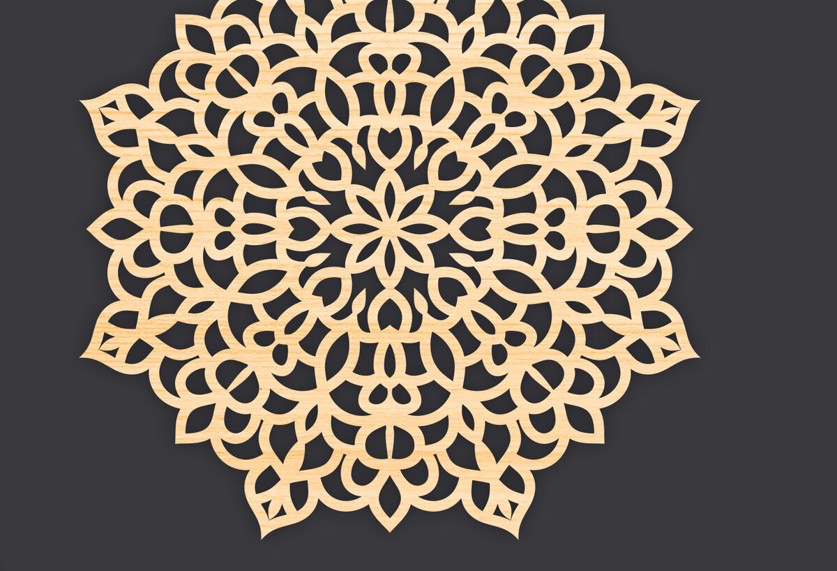 Intra απο ξύλο plywood 3mm-4mm πάχος 3D Mandala για Cricut Δίασταση 30x30 cm INTRAFABR-86059634