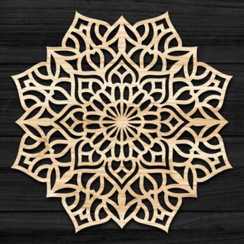 Intra απο ξύλο plywood 3mm-4mm πάχος 3D Mandala για Cricut Δίασταση 30x30 cm INTRAFABR-69579310 - Image 1