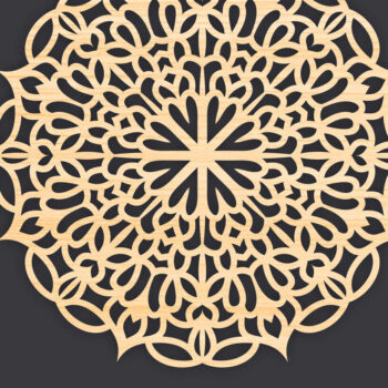 Intra απο ξύλο plywood 3mm-4mm πάχος 3D Mandala για Cricut Δίασταση 30x30 cm INTRAFABR-86059642 - Image 1