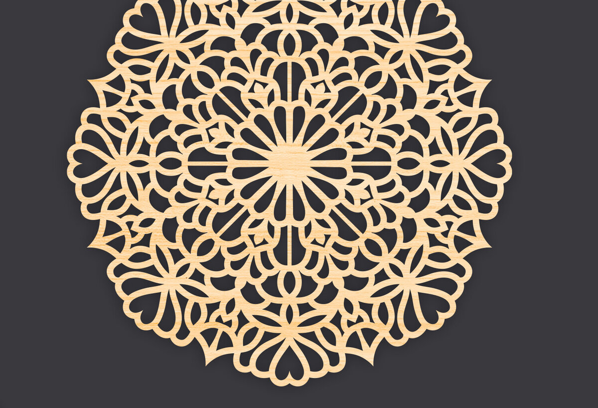 Intra απο ξύλο plywood 3mm-4mm πάχος 3D Mandala για Cricut Δίασταση 30x30 cm INTRAFABR-86059647