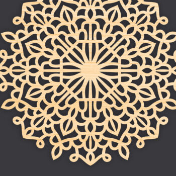 Intra απο ξύλο plywood 3mm-4mm πάχος 3D Mandala για Cricut Δίασταση 30x30 cm INTRAFABR-86059655 - Image 1