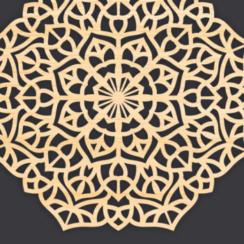 Intra απο ξύλο plywood 3mm-4mm πάχος 3D Mandala για Cricut Δίασταση 30x30 cm INTRAFABR-86060229 - Image 1
