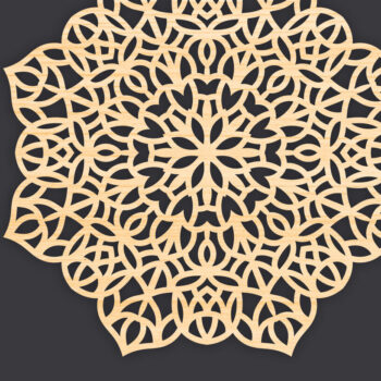 Intra απο ξύλο plywood 3mm-4mm πάχος 3D Mandala για Cricut Δίασταση 30x30 cm INTRAFABR-86060254 - Image 1