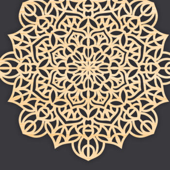 Intra απο ξύλο plywood 3mm-4mm πάχος 3D Mandala για Cricut Δίασταση 30x30 cm INTRAFABR-86060259 - Image 1