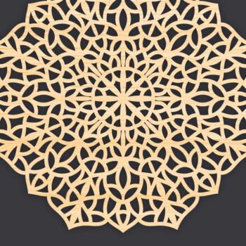 Intra απο ξύλο plywood 3mm-4mm πάχος 3D Mandala για Cricut Δίασταση 30x30 cm INTRAFABR-86060264 - Image 1