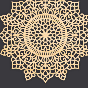 Intra απο ξύλο plywood 3mm-4mm πάχος 3D Mandala για Cricut Δίασταση 30x30 cm INTRAFABR-86060278 - Image 1