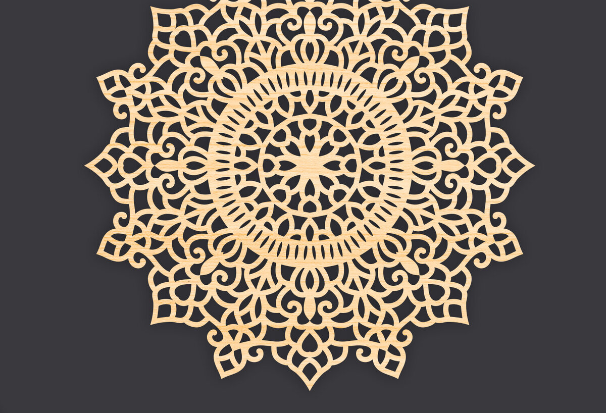 Intra απο ξύλο plywood 3mm-4mm πάχος 3D Mandala για Cricut Δίασταση 30x30 cm INTRAFABR-86060278