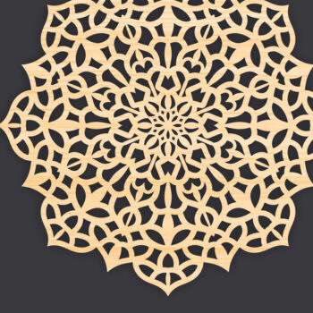 Intra απο ξύλο plywood 3mm-4mm πάχος 3D Mandala για Cricut Δίασταση 30x30 cm INTRAFABR-86060806 - Image 1