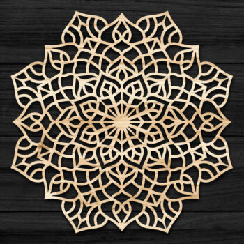 Intra απο ξύλο plywood 3mm-4mm πάχος 3D Mandala για Cricut Δίασταση 30x30 cm INTRAFABR-69579612 - Image 1