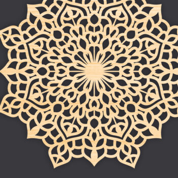 Intra απο ξύλο plywood 3mm-4mm πάχος 3D Mandala για Cricut Δίασταση 30x30 cm INTRAFABR-86060877 - Image 1