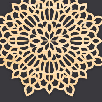 Intra απο ξύλο plywood 3mm-4mm πάχος 3D Mandala για Cricut Δίασταση 30x30 cm INTRAFABR-86061356 - Image 1