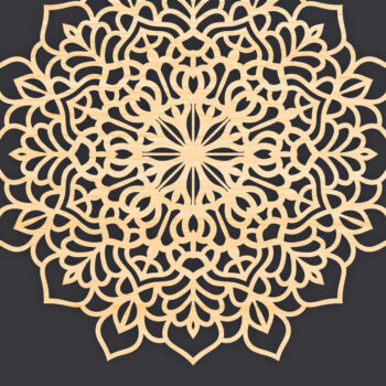 Intra απο ξύλο plywood 3mm-4mm πάχος 3D Mandala για Cricut Δίασταση 30x30 cm INTRAFABR-86061359 - Image 1