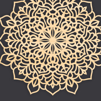 Intra απο ξύλο plywood 3mm-4mm πάχος 3D Mandala για Cricut Δίασταση 30x30 cm INTRAFABR-86061366 - Image 1