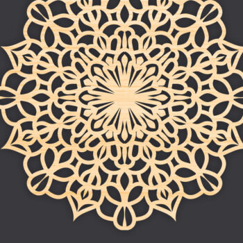 Intra απο ξύλο plywood 3mm-4mm πάχος 3D Mandala για Cricut Δίασταση 30x30 cm INTRAFABR-86061371 - Image 1