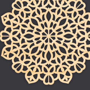 Intra απο ξύλο plywood 3mm-4mm πάχος 3D Mandala για Cricut Δίασταση 30x30 cm INTRAFABR-86061383 - Image 1