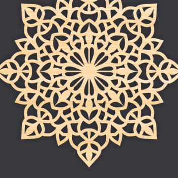 Intra απο ξύλο plywood 3mm-4mm πάχος 3D Mandala για Cricut Δίασταση 30x30 cm INTRAFABR-86061386 - Image 1