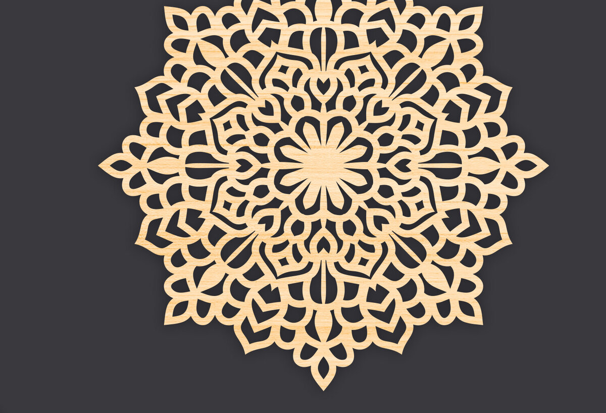 Intra απο ξύλο plywood 3mm-4mm πάχος 3D Mandala για Cricut Δίασταση 30x30 cm INTRAFABR-86061391