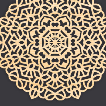 Intra απο ξύλο plywood 3mm-4mm πάχος 3D Mandala για Cricut Δίασταση 30x30 cm INTRAFABR-86061403 - Image 1