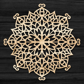 Intra απο ξύλο plywood 3mm-4mm πάχος 3D Mandala για Cricut Δίασταση 30x30 cm INTRAFABR-69581308 - Image 1