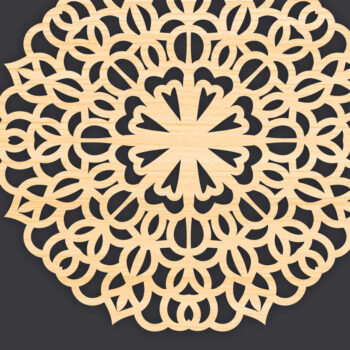 Intra απο ξύλο plywood 3mm-4mm πάχος 3D Mandala για Cricut Δίασταση 30x30 cm INTRAFABR-86061413 - Image 1