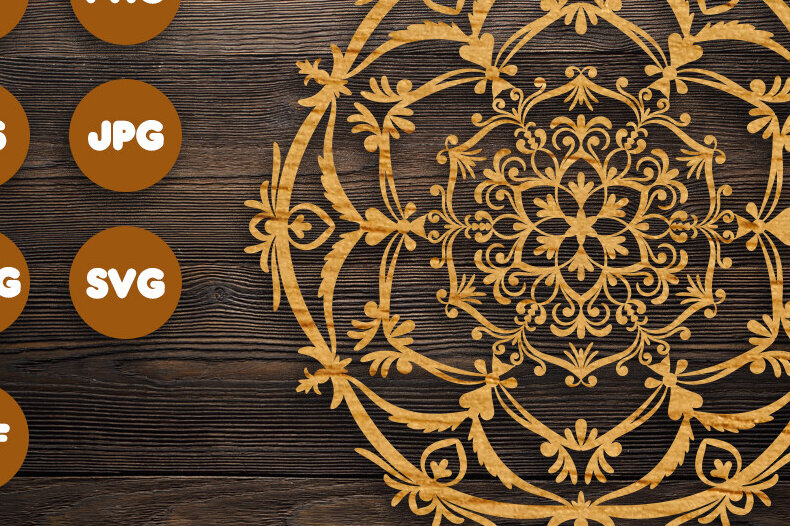 Intra απο ξύλο plywood 3mm-4mm πάχος 3D Mandala για Cricut Δίασταση 30x30 cm INTRAFABR-88167065