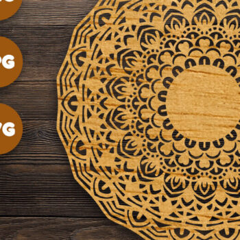 Intra απο ξύλο plywood 3mm-4mm πάχος 3D Mandala για Cricut Δίασταση 30x30 cm INTRAFABR-88167227 - Image 1