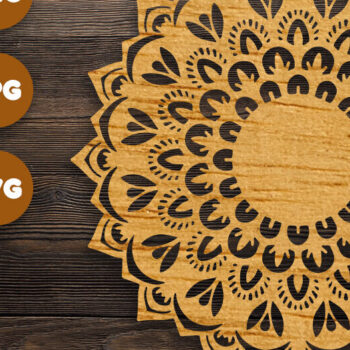 Intra απο ξύλο plywood 3mm-4mm πάχος 3D Mandala για Cricut Δίασταση 30x30 cm INTRAFABR-88167445 - Image 1