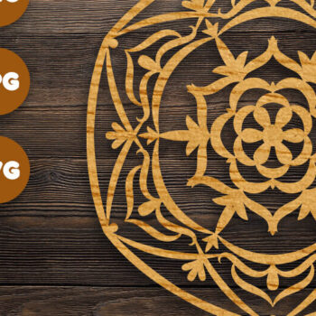 Intra απο ξύλο plywood 3mm-4mm πάχος 3D Mandala για Cricut Δίασταση 30x30 cm INTRAFABR-89553034 - Image 1