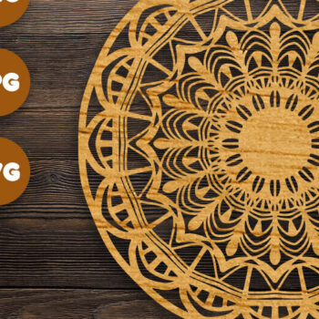 Intra απο ξύλο plywood 3mm-4mm πάχος 3D Mandala για Cricut Δίασταση 30x30 cm INTRAFABR-89553206 - Image 1