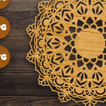 Intra απο ξύλο plywood 3mm-4mm πάχος 3D Mandala για Cricut Δίασταση 30x30 cm INTRAFABR-89553572 - Image 1