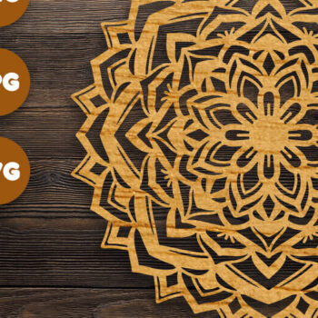 Intra απο ξύλο plywood 3mm-4mm πάχος 3D Mandala για Cricut Δίασταση 30x30 cm INTRAFABR-90360899 - Image 1