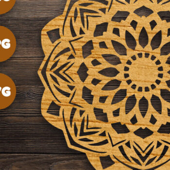 Intra απο ξύλο plywood 3mm-4mm πάχος 3D Mandala για Cricut Δίασταση 30x30 cm INTRAFABR-90360911 - Image 1