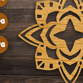 Intra απο ξύλο plywood 3mm-4mm πάχος 3D Mandala για Cricut Δίασταση 30x30 cm INTRAFABR-90360923 - Image 1