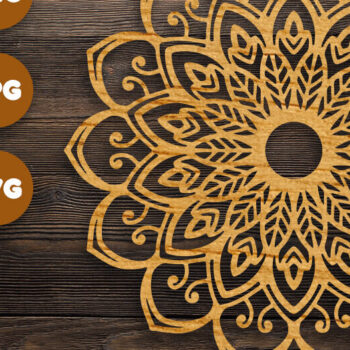 Intra απο ξύλο plywood 3mm-4mm πάχος 3D Mandala για Cricut Δίασταση 30x30 cm INTRAFABR-90827618 - Image 1