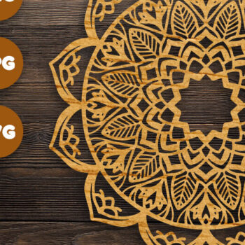 Intra απο ξύλο plywood 3mm-4mm πάχος 3D Mandala για Cricut Δίασταση 30x30 cm INTRAFABR-90827626 - Image 1