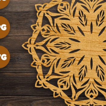 Intra απο ξύλο plywood 3mm-4mm πάχος 3D Mandala για Cricut Δίασταση 30x30 cm INTRAFABR-97986274 - Image 1