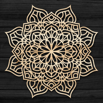 Intra απο ξύλο plywood 3mm-4mm πάχος 3D Mandala για Cricut Δίασταση 30x30 cm INTRAFABR-69581744 - Image 1
