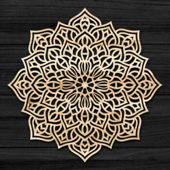 Intra απο ξύλο plywood 3mm-4mm πάχος 3D Mandala για Cricut Δίασταση 30x30 cm INTRAFABR-69581904 - Image 1