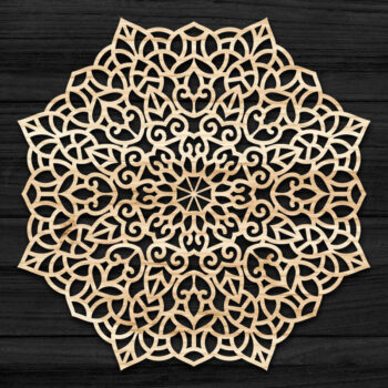 Intra απο ξύλο plywood 3mm-4mm πάχος 3D Mandala για Cricut Δίασταση 30x30 cm INTRAFABR-69582061 - Image 1