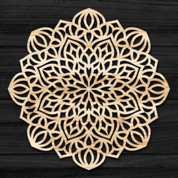 Intra απο ξύλο plywood 3mm-4mm πάχος 3D Mandala για Cricut Δίασταση 30x30 cm INTRAFABR-69582207 - Image 1