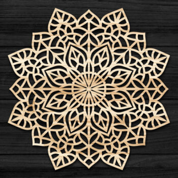 Intra απο ξύλο plywood 3mm-4mm πάχος 3D Mandala για Cricut Δίασταση 30x30 cm INTRAFABR-69582374 - Image 1