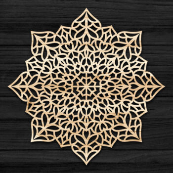 Intra απο ξύλο plywood 3mm-4mm πάχος 3D Mandala για Cricut Δίασταση 30x30 cm INTRAFABR-69582498 - Image 1